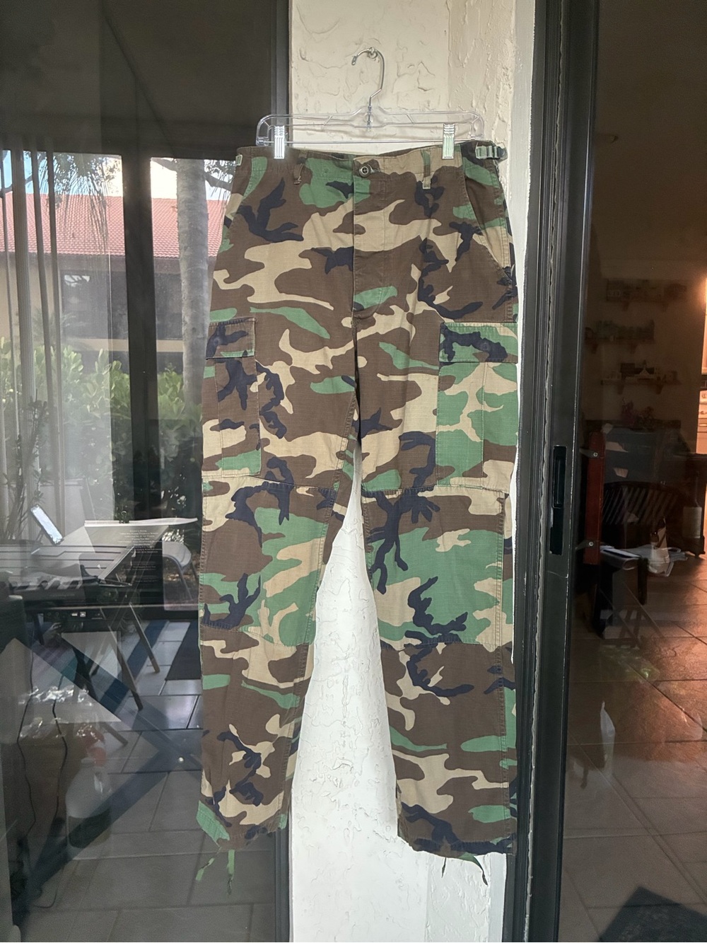 Vintage USGI Military Woodland Camo BDU Cargo Pants Medium Long 32”